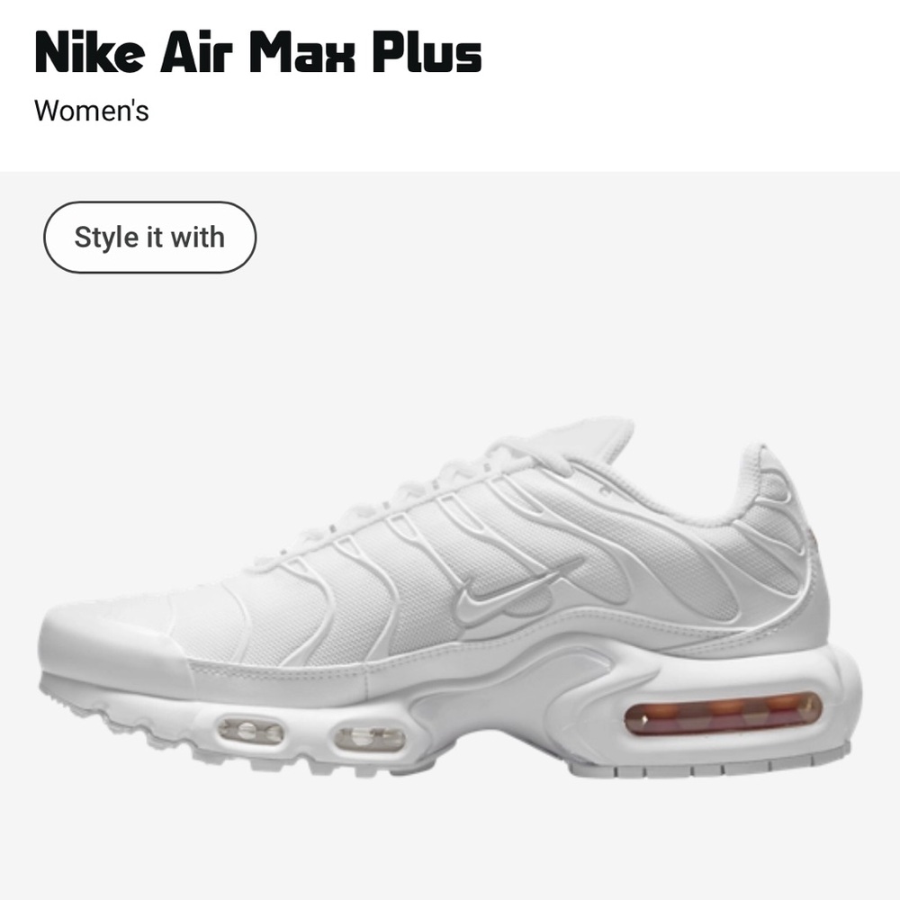 Nike Air Max Plus Women's All-White Sneakers